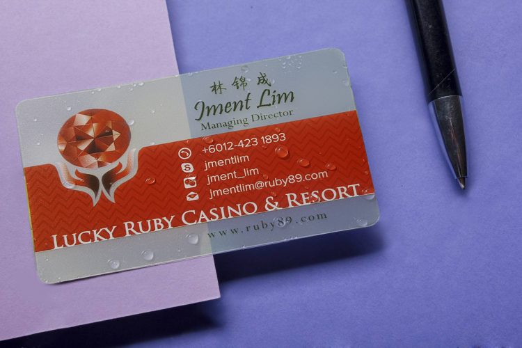 modern pvc name card