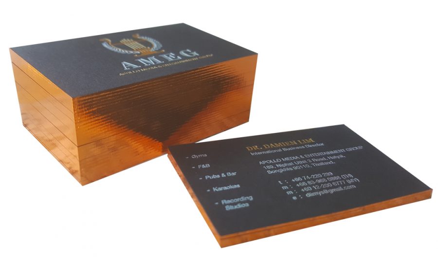 finishing - edge gilding name card