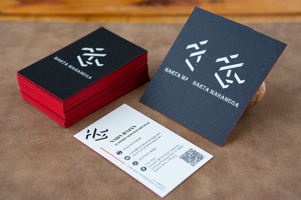 Harta Mahamega Edge Painting Name Card