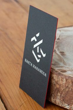 Harta Mahamega Edge Painting Name Card